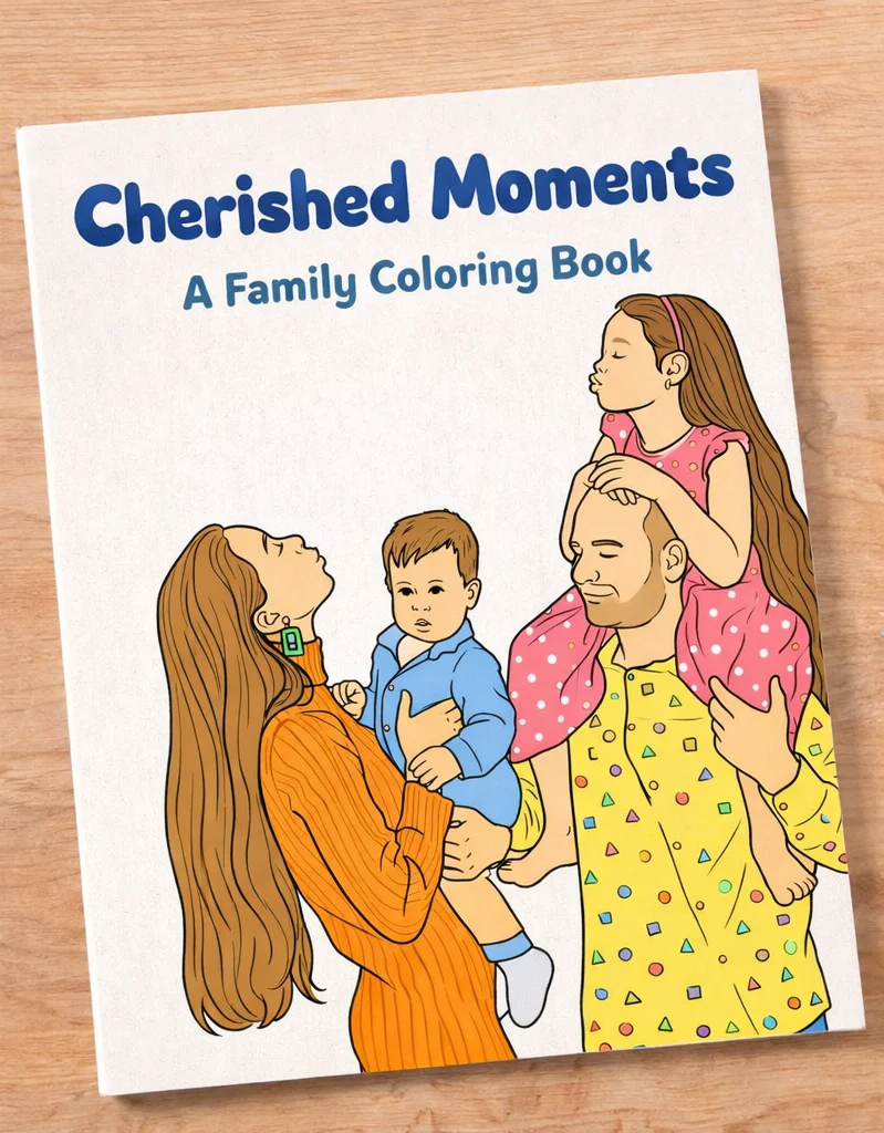 Printed coloring book mockup