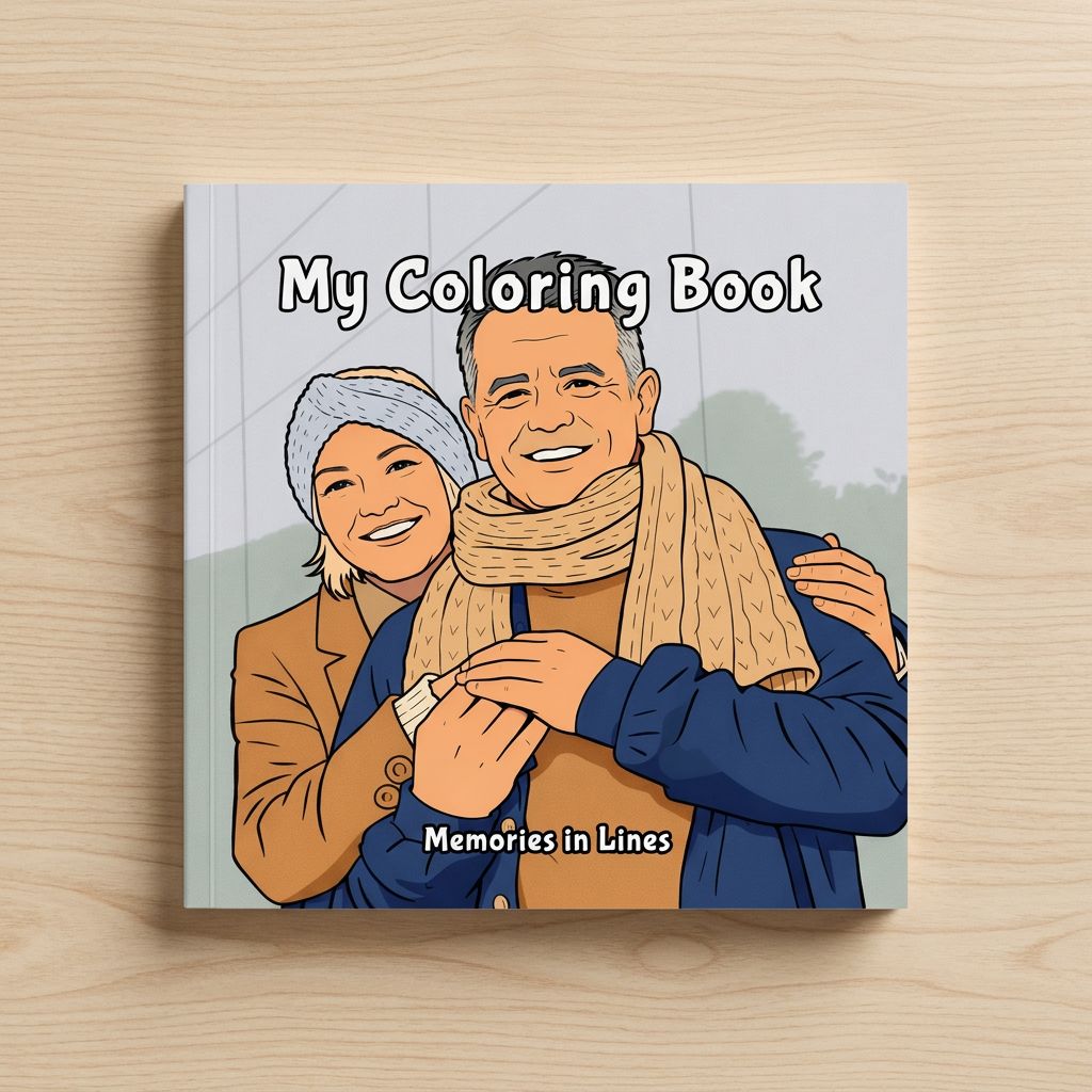 A printed coloring book keepsake